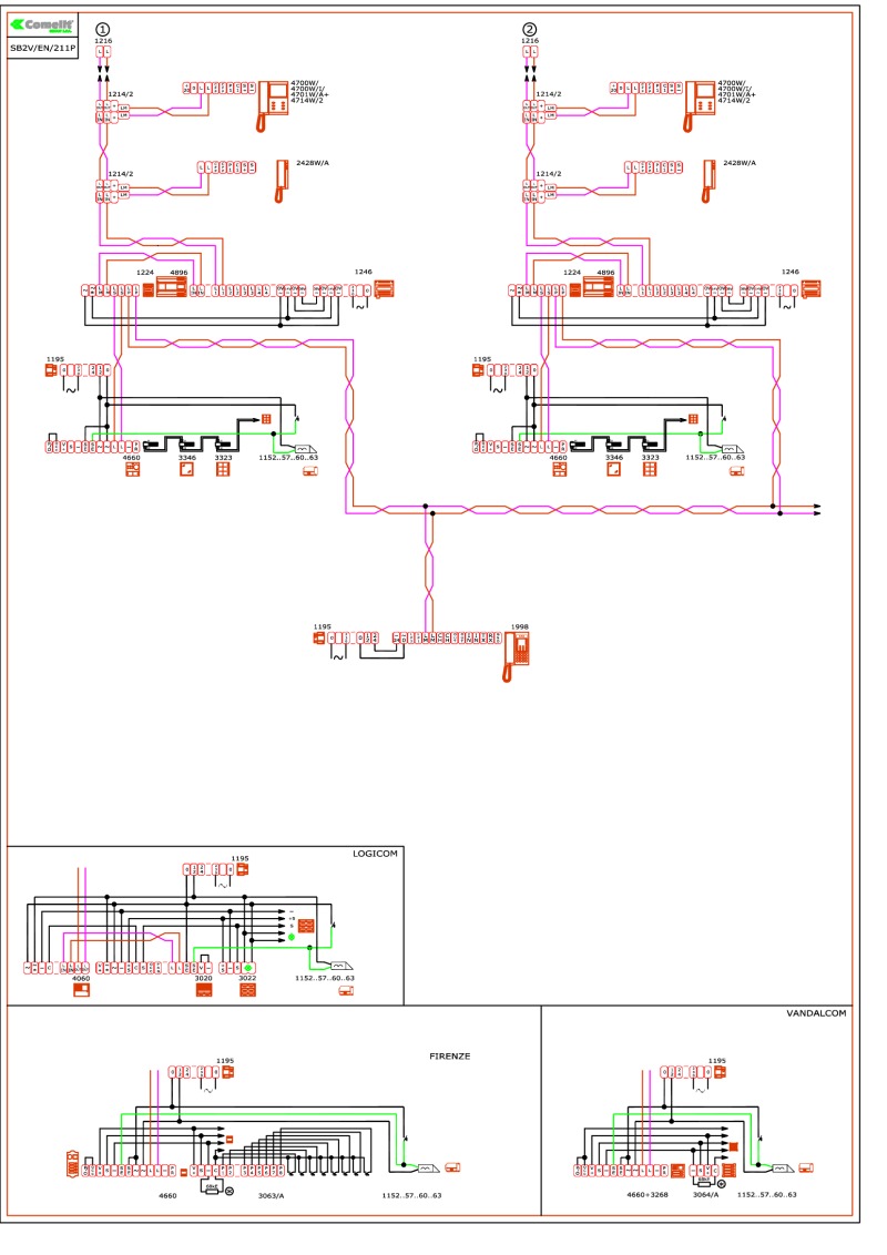 comelit wiring diagrams
